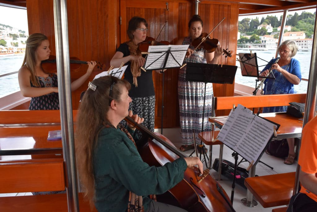 Dubrovnick, Croatia performance on a boat